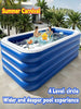 Large Circular Inflatable Swimming Pool, Classic Luxury Blue And White Pool, Oval 2/3/4 Layers Available, Multiple Sizes Available, Thickened PVC Family Pool, Outdoor Large Pool Party Summer Game Pool, Convenient Folding And Storage