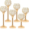 Pack Of 6pcs/3pcs Candle Holders For Pillar Candles,Gold Candle Holders Bulk Wedding Centerpieces Metal Crystal Candlestick Holders Stand For Table Party Church Decor