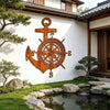 Rusty Anchor Compass Wall Decor, Nautical Wall Decoration, Coastal Farmhouse Sign, Ship Anchor Compass, Yard Garden Decor
